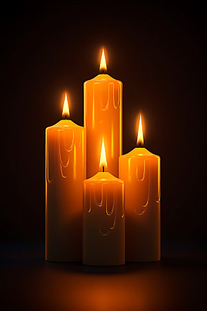 蜡烛祈福缅怀摄影图
