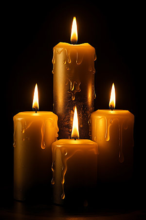 蜡烛祈福祈愿摄影图