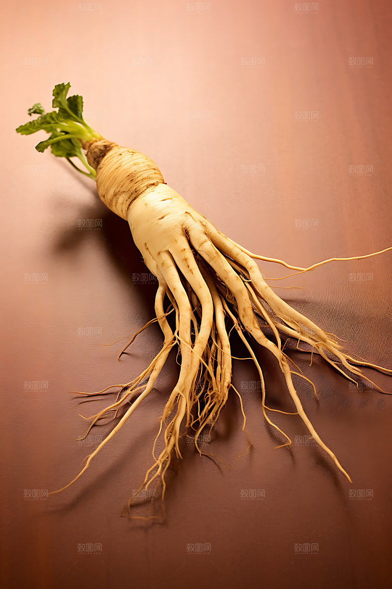 人参滋补植物摄影图