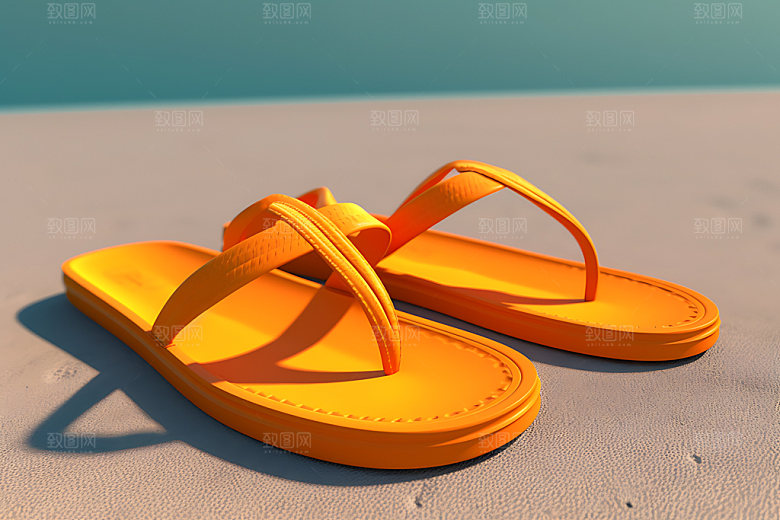 人字拖高清夏日摄影图