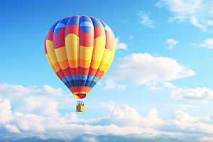 热气球景色旅行摄影图
