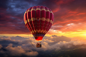 热气球旅游旅行摄影图