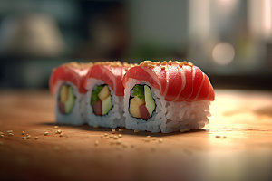 日本寿司鱼生美食摄影图