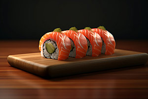 日本寿司美食日料摄影图