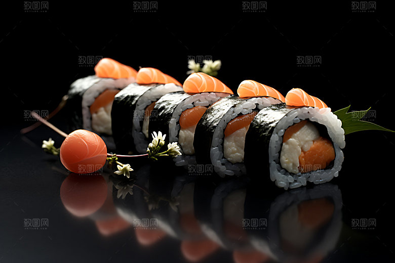 日本寿司美味美食摄影图