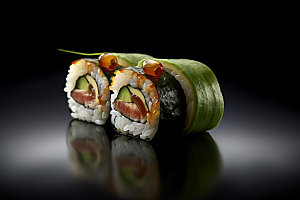 日本寿司美味鱼生摄影图