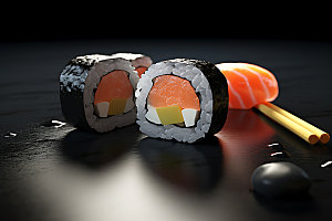 日本寿司日料美味摄影图