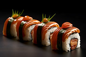 日本寿司日料美食摄影图