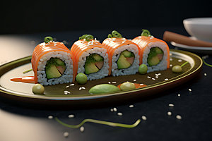 日本寿司日料美食摄影图