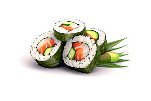 日本寿司寿司卷美食摄影图