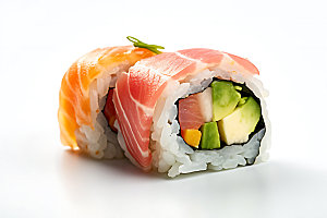日本寿司鱼生寿司卷摄影图