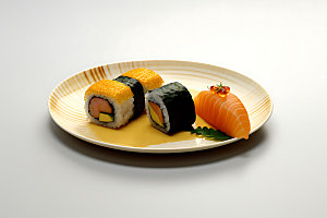 日本寿司海鲜寿司卷摄影图