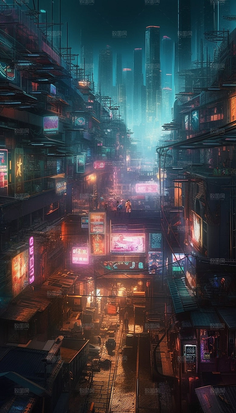 赛博朋克城市酷炫素材