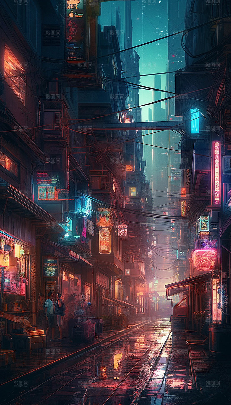 赛博朋克未来科技感素材