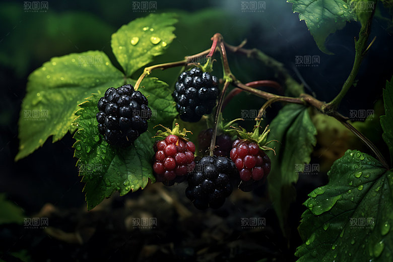 桑葚特写夏季摄影图