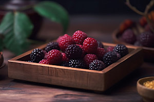 桑葚夏季水果摄影图