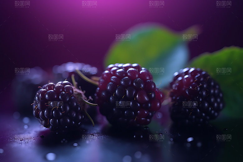 桑葚水果美味摄影图