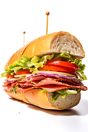 三明治美食快餐摄影图