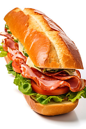 三明治快餐美食摄影图