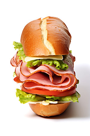 三明治美味早餐摄影图