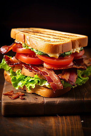 三明治美味西餐摄影图