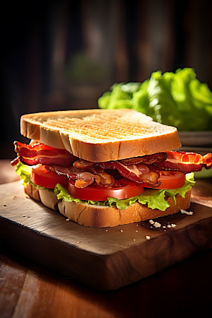 三明治美食西餐摄影图