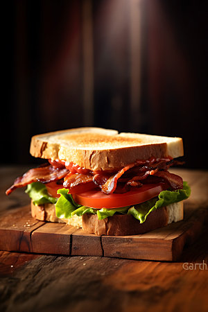 三明治西餐美味摄影图