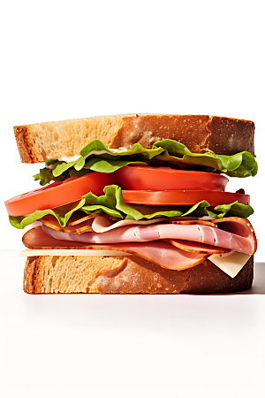 三明治早餐美食摄影图