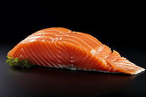 三文鱼美食精致摄影图