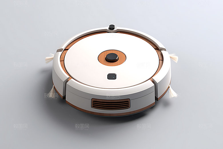 扫地机器人智能家居清洁工具效果图