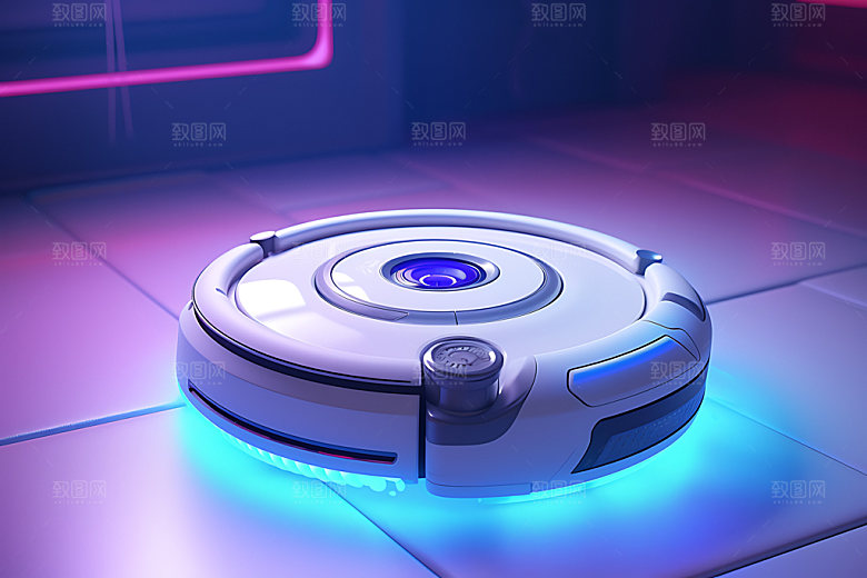扫地机器人模型产品效果图