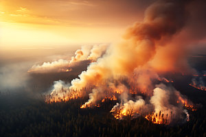 森林大火燃烧山火摄影图
