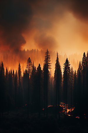 森林大火高清灾难摄影图