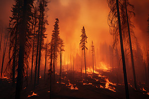 森林大火高清灾难摄影图