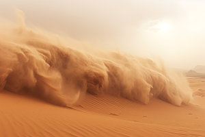 沙尘暴沙漠风暴自然灾害摄影图