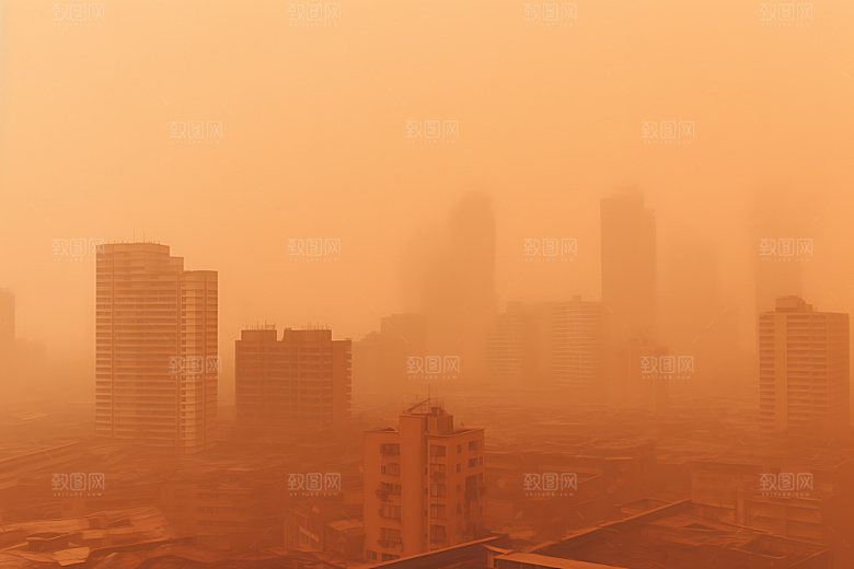 沙尘暴高清极端天气摄影图