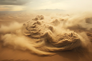 沙尘暴沙漠风暴高清摄影图