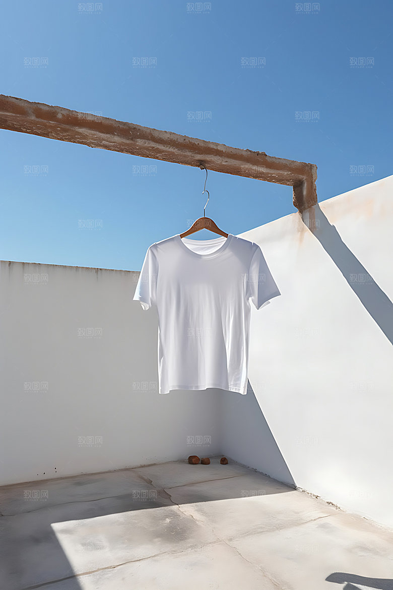 晒衣服生活场景高清摄影图