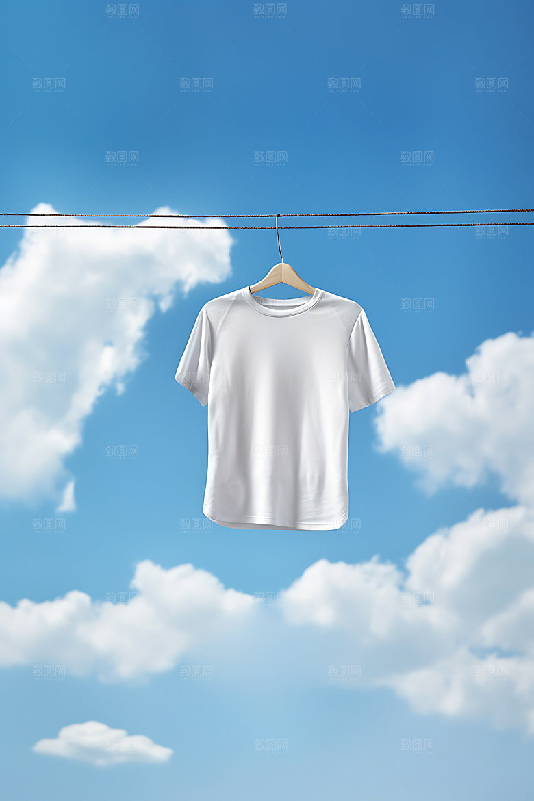 晒衣服晾衣服家居生活摄影图