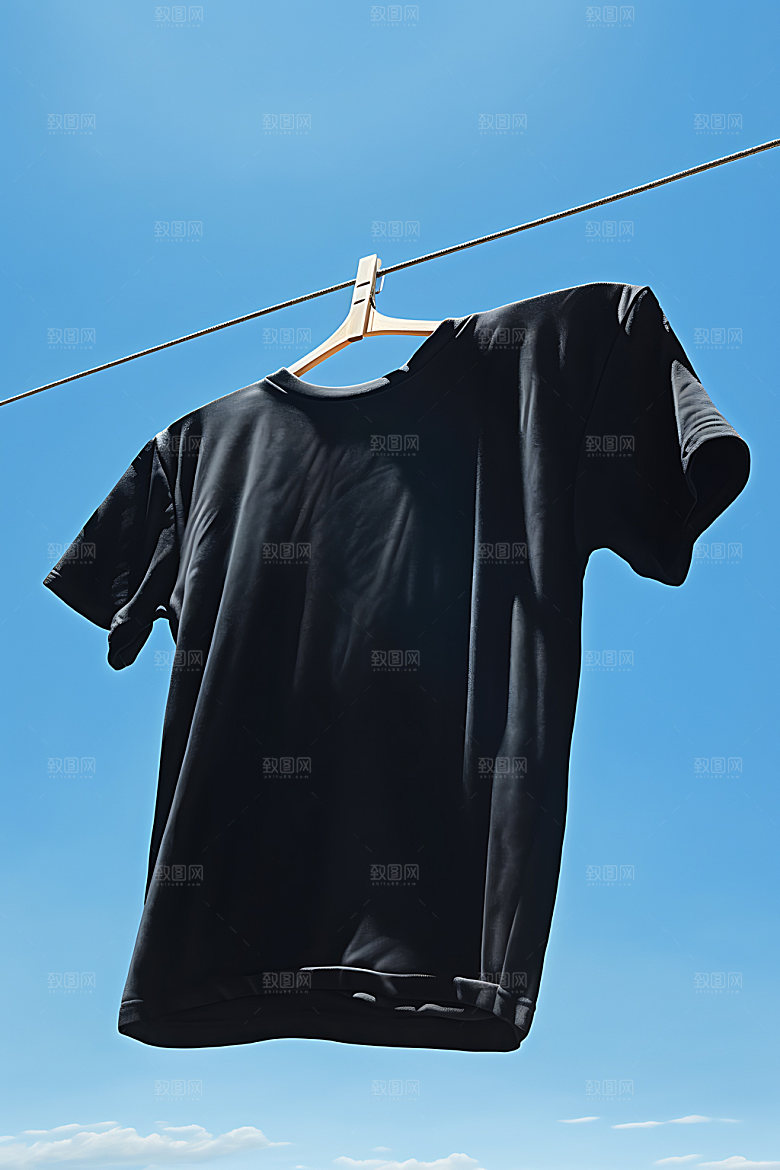 晒衣服家居生活晾衣服摄影图
