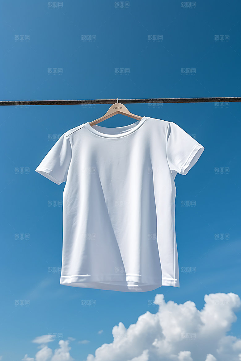 晒衣服家居生活清新摄影图