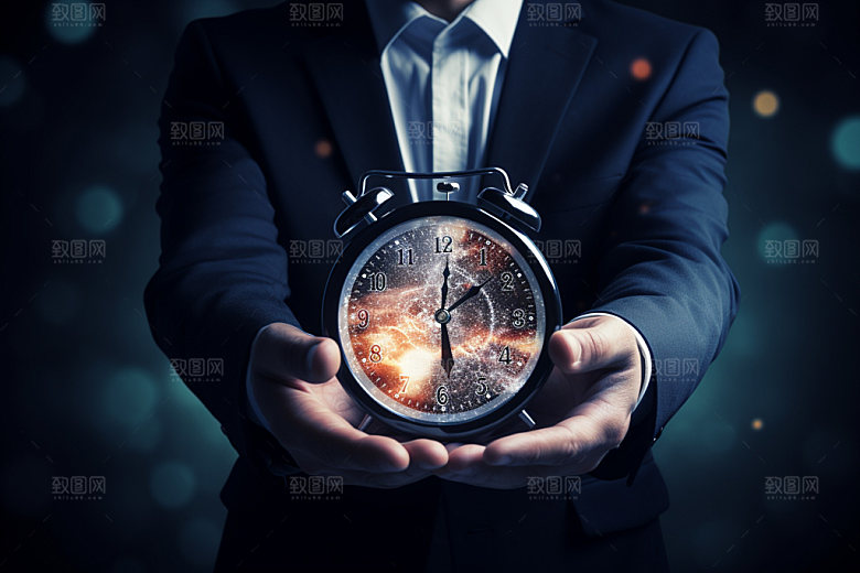 沙漏效率时间管理摄影图