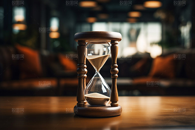 沙漏效率时间管理摄影图