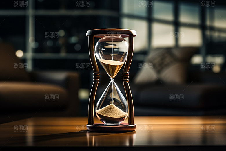 沙漏高清效率摄影图