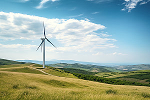 风力发电新能源风车摄影图