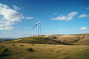 风力发电风能电站清洁能源摄影图
