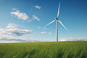 风力发电新能源风能电站摄影图