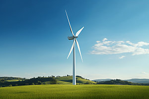 风力发电新能源风能电站摄影图