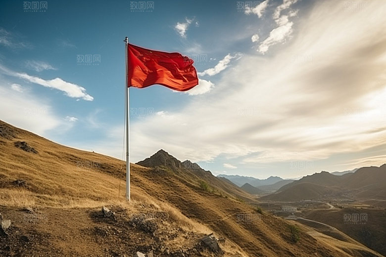 山顶红旗团队团建元素