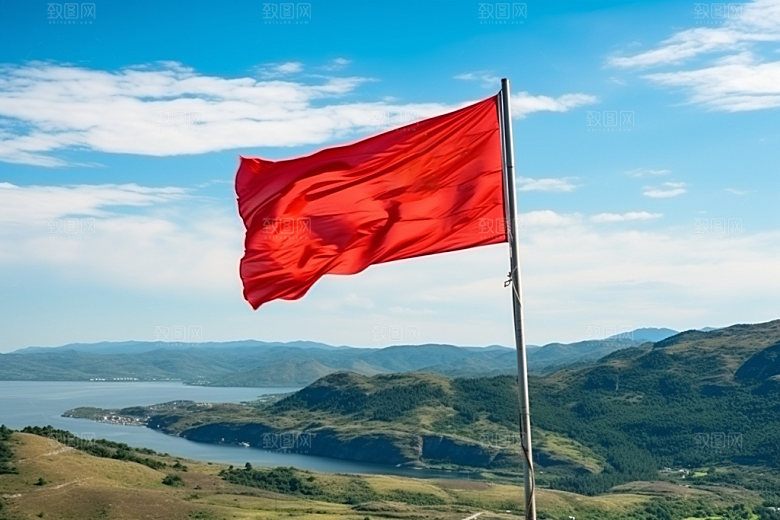 山顶红旗登高团队元素